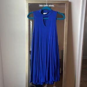 Royal blue keyhole dress